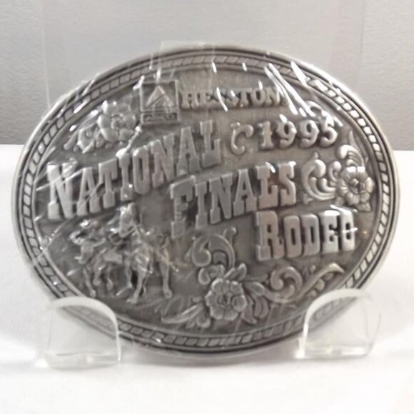 National Finals Rodeo 1995 HESSTON New Old Stock Belt Buckle - Picture 1 of 10
